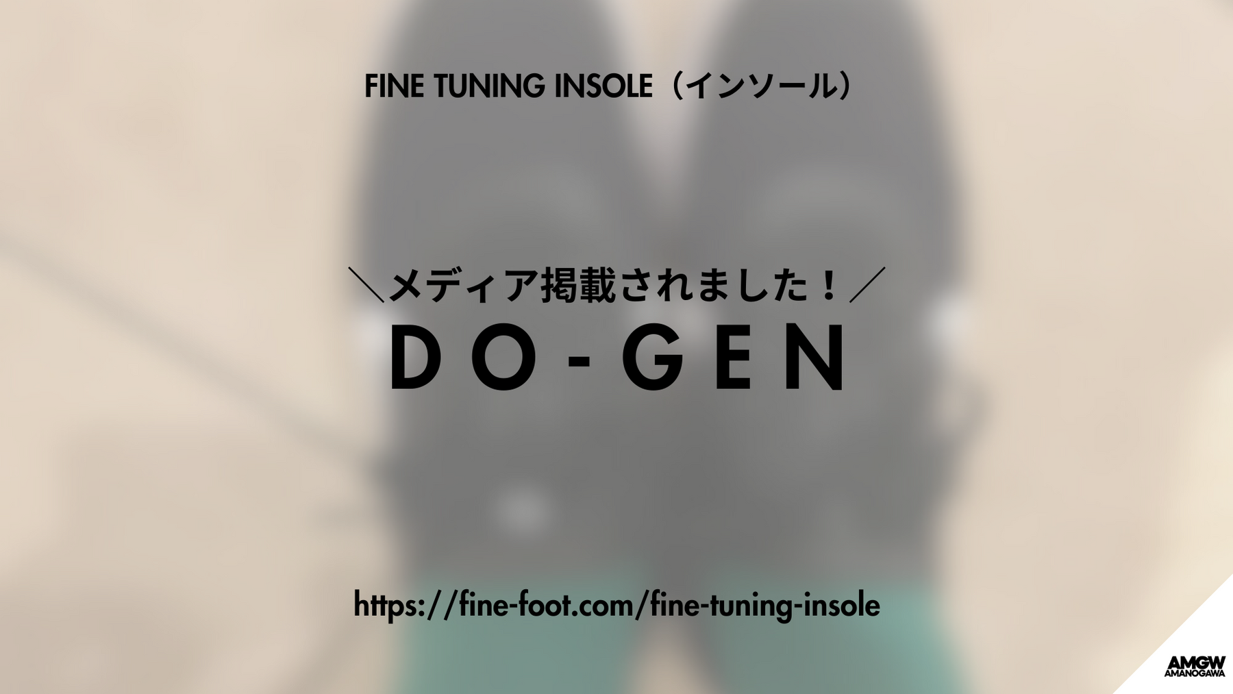 【メディア掲載されました！】FINE TUNING INSOLE（インソール）がDO-GEN（どうげん）様に紹介していただきました！